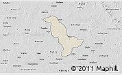 Shaded Relief 3D Map of Dapelgo, desaturated