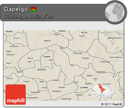 Shaded Relief 3D Map of Dapelgo