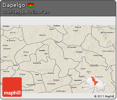 Shaded Relief 3D Map of Dapelgo