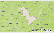 Shaded Relief 3D Map of Dapelgo, physical outside