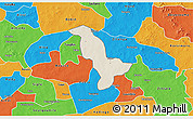 Shaded Relief 3D Map of Dapelgo, political outside