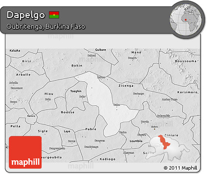 Silver Style 3D Map of Dapelgo