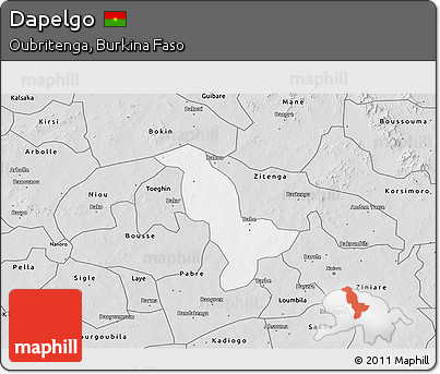 Silver Style 3D Map of Dapelgo