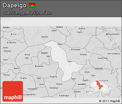Silver Style 3D Map of Dapelgo