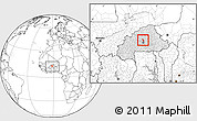 Blank Location Map of Dapelgo, highlighted country, within the entire country