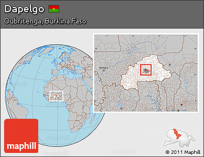 Gray Location Map of Dapelgo, highlighted country, highlighted parent region, within the entire country