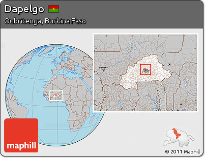 Gray Location Map of Dapelgo, highlighted country, highlighted parent region, within the entire country