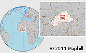 Gray Location Map of Dapelgo, highlighted country, highlighted parent region, within the entire country