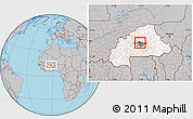 Gray Location Map of Dapelgo, highlighted country, highlighted parent region