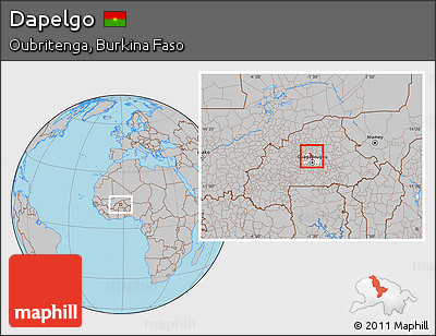 Gray Location Map of Dapelgo, highlighted parent region
