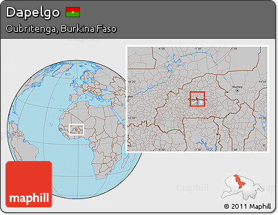 Gray Location Map of Dapelgo, highlighted parent region
