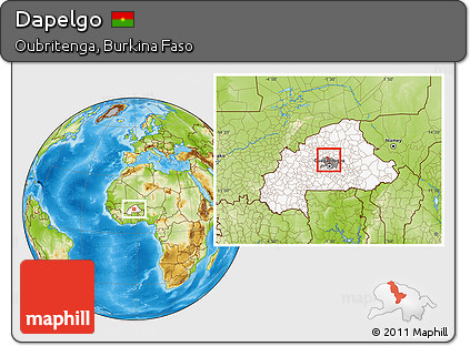 Physical Location Map of Dapelgo, highlighted country, highlighted parent region
