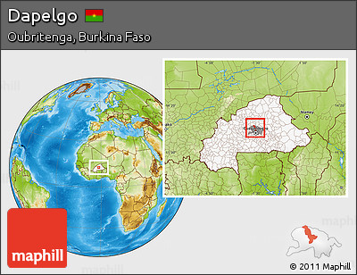 Physical Location Map of Dapelgo, highlighted country, highlighted parent region