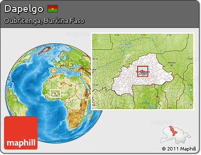 Physical Location Map of Dapelgo, highlighted country, highlighted parent region