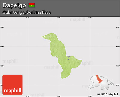 Physical Map of Dapelgo, cropped outside