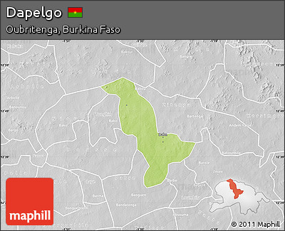 Physical Map of Dapelgo, lighten, desaturated