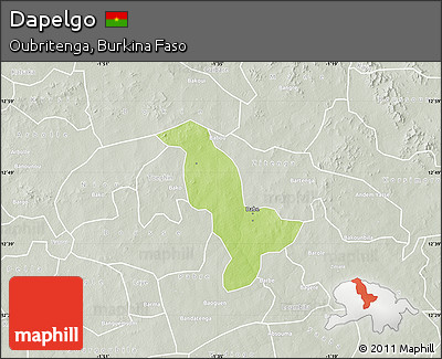 Physical Map of Dapelgo, lighten, semi-desaturated