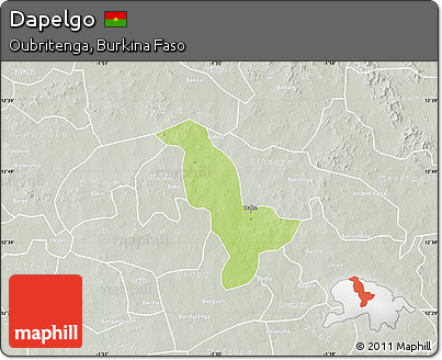 Physical Map of Dapelgo, lighten, semi-desaturated