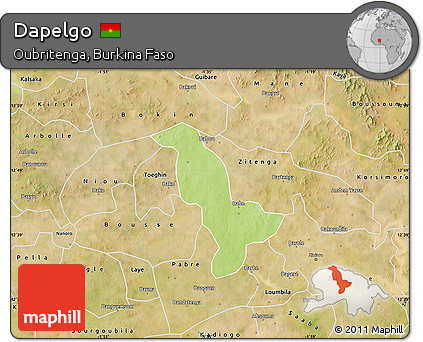 Physical Map of Dapelgo, satellite outside