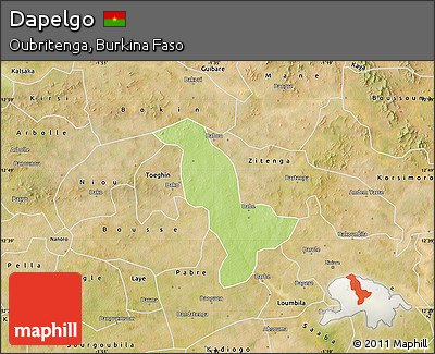 Physical Map of Dapelgo, satellite outside