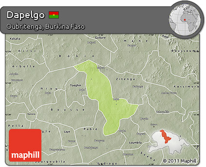 Physical Map of Dapelgo, semi-desaturated