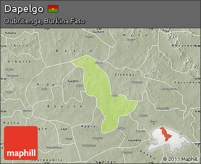 Physical Map of Dapelgo, semi-desaturated