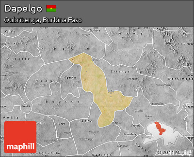 Satellite Map of Dapelgo, desaturated