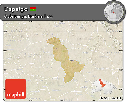 Satellite Map of Dapelgo, lighten