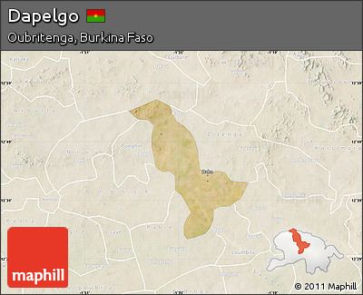 Satellite Map of Dapelgo, lighten