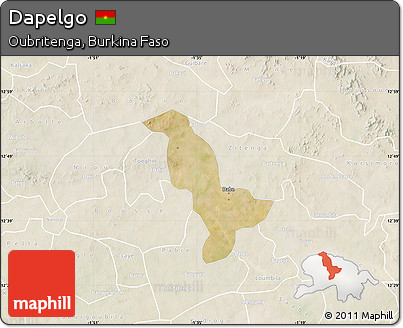 Satellite Map of Dapelgo, lighten