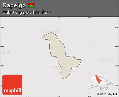Shaded Relief Map of Dapelgo, cropped outside