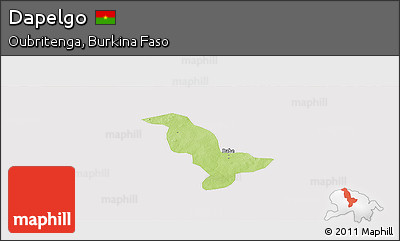 Physical Panoramic Map of Dapelgo, cropped outside