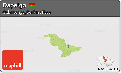 Physical Panoramic Map of Dapelgo, cropped outside