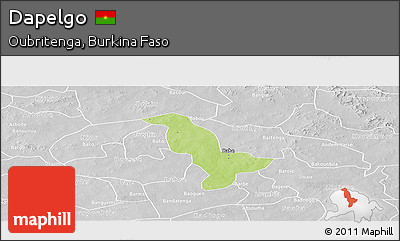 Physical Panoramic Map of Dapelgo, lighten, desaturated