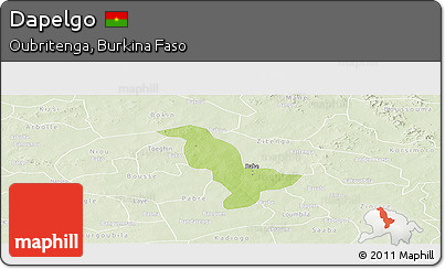 Physical Panoramic Map of Dapelgo, lighten