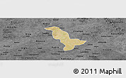 Satellite Panoramic Map of Dapelgo, darken, desaturated