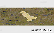 Satellite Panoramic Map of Dapelgo, darken
