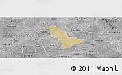 Satellite Panoramic Map of Dapelgo, desaturated