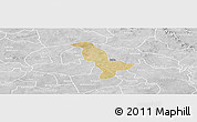 Satellite Panoramic Map of Dapelgo, lighten, desaturated