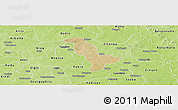 Satellite Panoramic Map of Dapelgo, physical outside