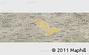 Satellite Panoramic Map of Dapelgo, semi-desaturated
