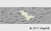 Shaded Relief Panoramic Map of Dapelgo, darken, desaturated