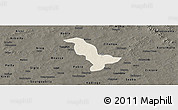 Shaded Relief Panoramic Map of Dapelgo, darken