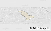 Shaded Relief Panoramic Map of Dapelgo, lighten, desaturated