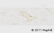 Shaded Relief Panoramic Map of Dapelgo, lighten, semi-desaturated
