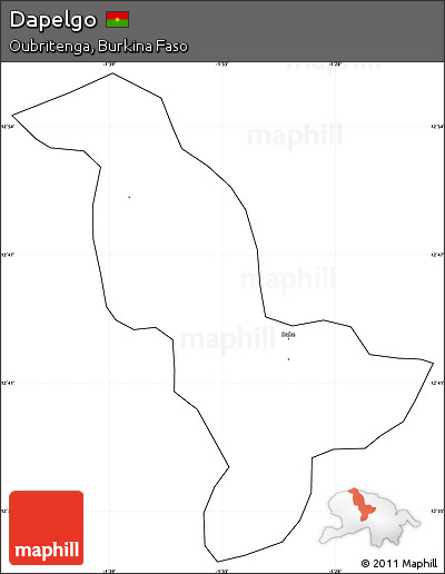 Blank Simple Map of Dapelgo, cropped outside
