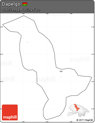 Blank Simple Map of Dapelgo, cropped outside