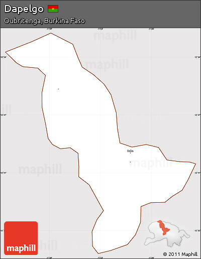 Classic Style Simple Map of Dapelgo, cropped outside