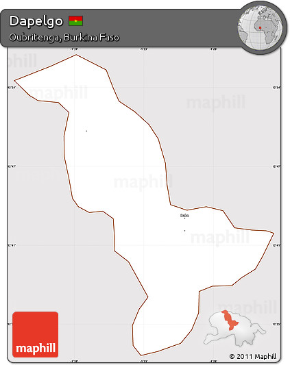 Classic Style Simple Map of Dapelgo, cropped outside