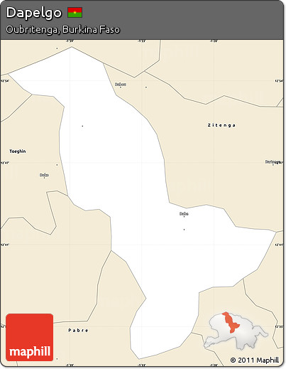 Classic Style Simple Map of Dapelgo